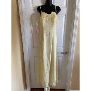 NWT Vintage Nadine Alternative Wedding Dress Spaghetti Straps Beachy Yellow